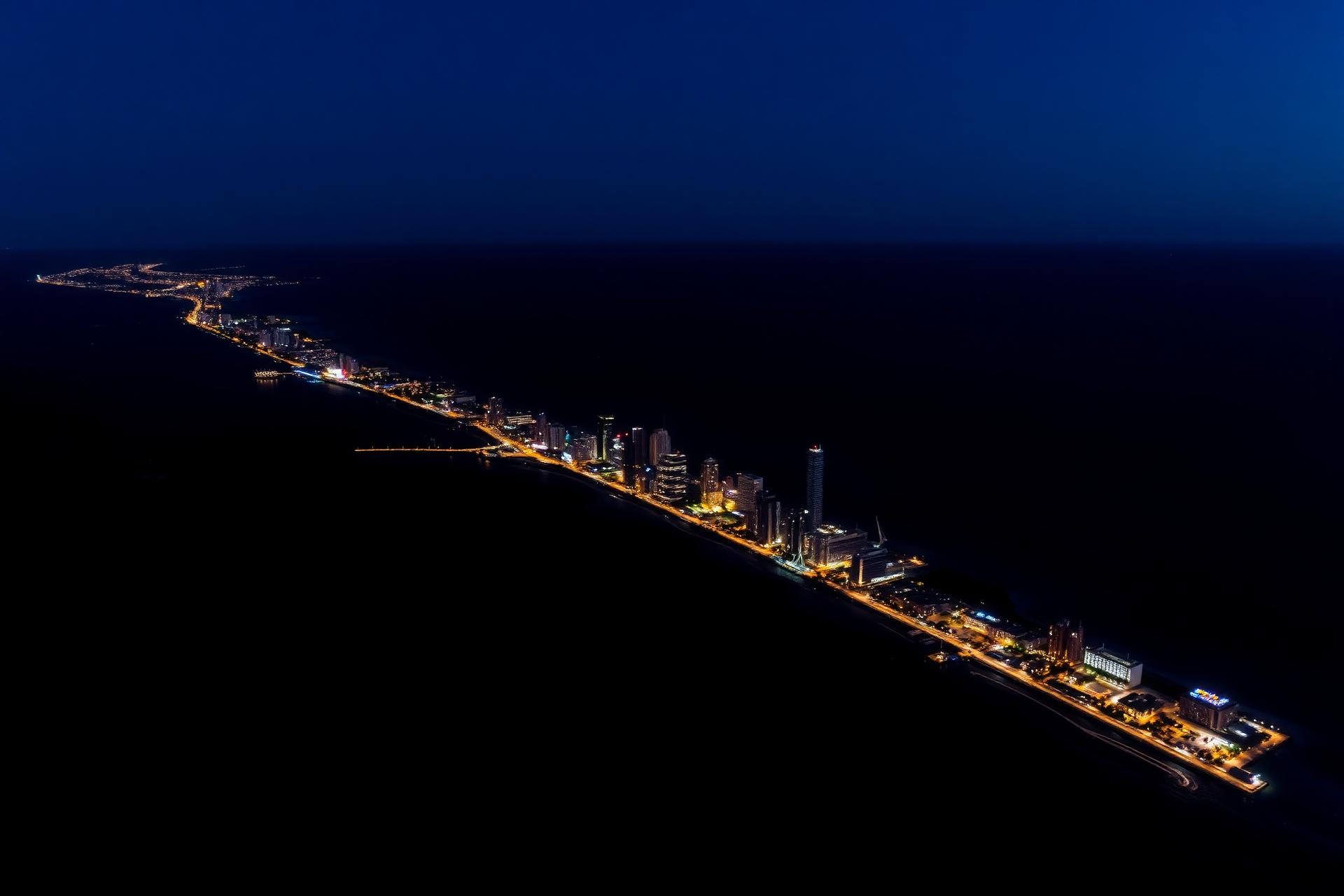 Florida coastline at twilight